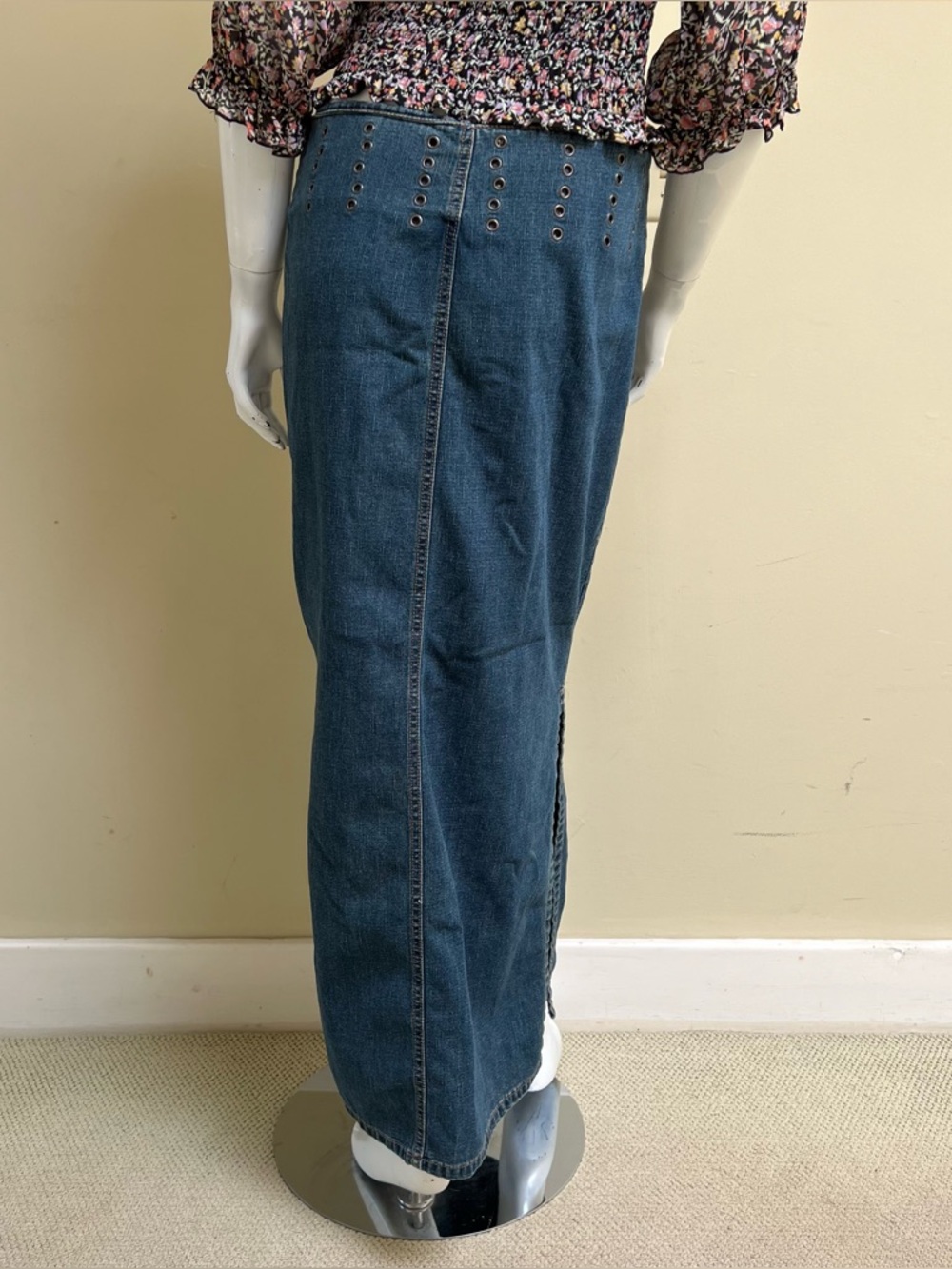 Vintage Denim Maxi Skirt - Picture 3 of 7